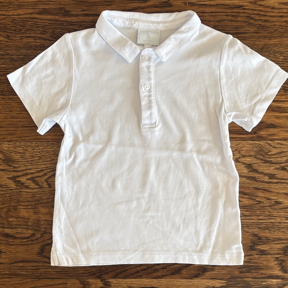 Little English Crisp White Polo Shirt